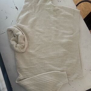 Free People Cream Cowl Neck Sweater